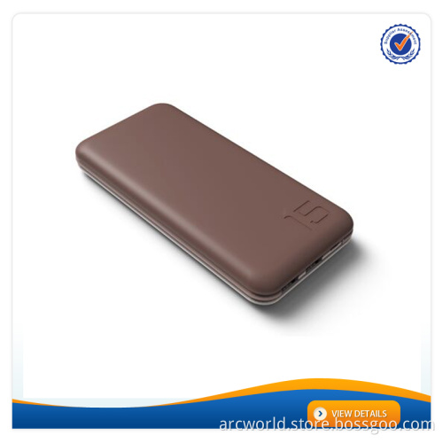 AWC833 15000mah polymer dual usb mobile charger slim 16000mah power bank